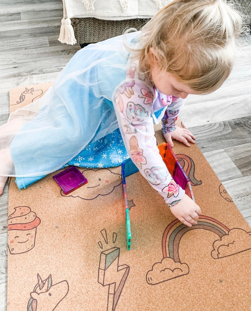 Kids Unicorn Cork Play & Yoga Mat