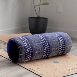 Natural & Organic Yoga Bolster | Navy Print