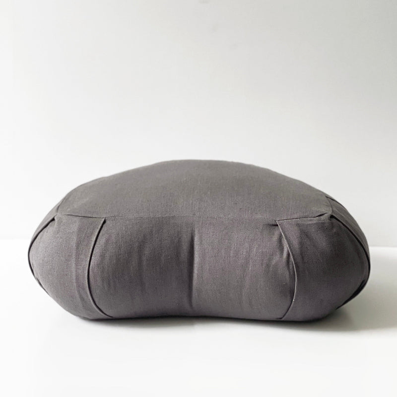 scoria's organic natural sustainable ethical environmental crescent meditation cushion