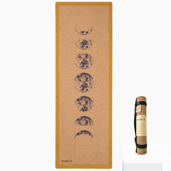 *PRE-ORDER* Moon Phases Cork Yoga Mat (4.5MM) - Scoria