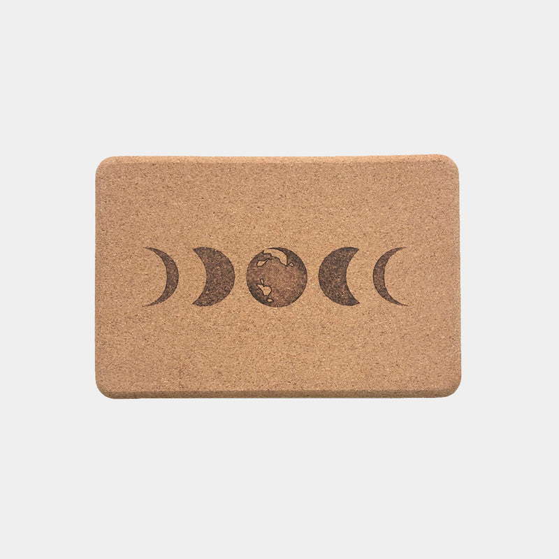 moon phases cork yoga block scoria