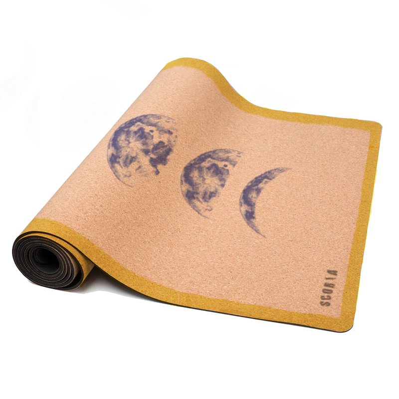 *PRE-ORDER* Moon Phases Cork Yoga Mat (4.5MM) - Scoria