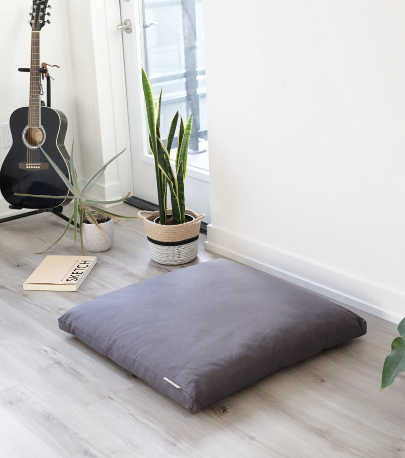 Zabuton Natural & Organic Meditation Mat | Shadow Grey