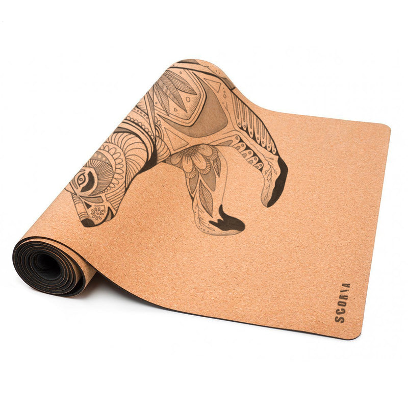 *PRE-ORDER* Night Bear Cork Yoga Mat | 3.5-4.5MM | Collab Edition - Scoria