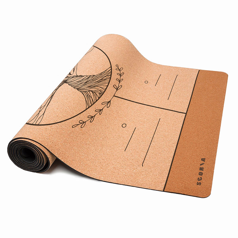 Tree of Life Alignment Cork Yoga Mat | 4.5MM