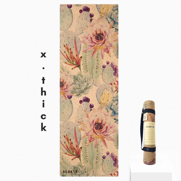 X-Thick Botanicals Cork Yoga Mat | 6MM