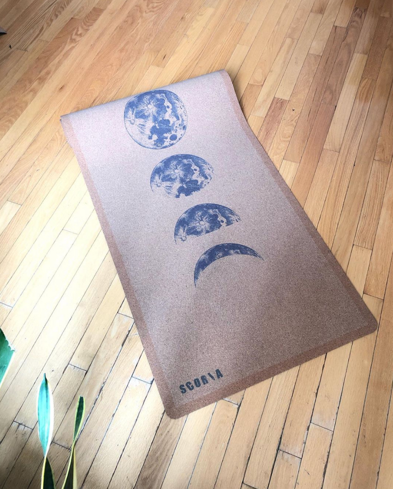 *PRE-ORDER* Moon Phases Cork Yoga Mat (4.5MM) - Scoria