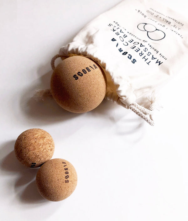 Cork Massage Balls (Set of Three) - Scoria